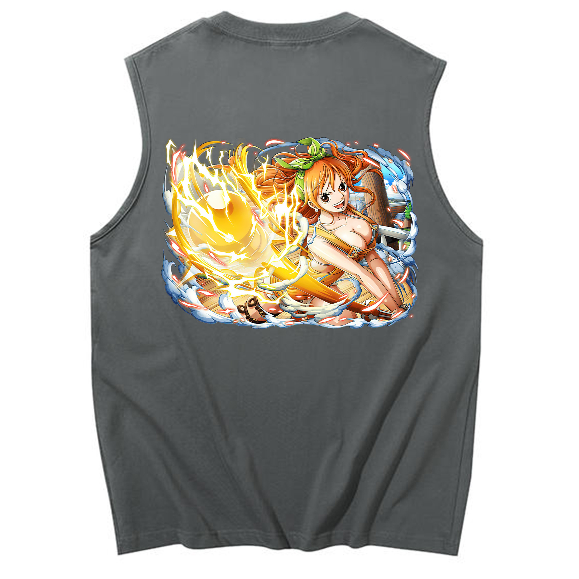 ワンピース ナミ ONE PIECE Nami コットン100％タンクトップ（背面プリント）